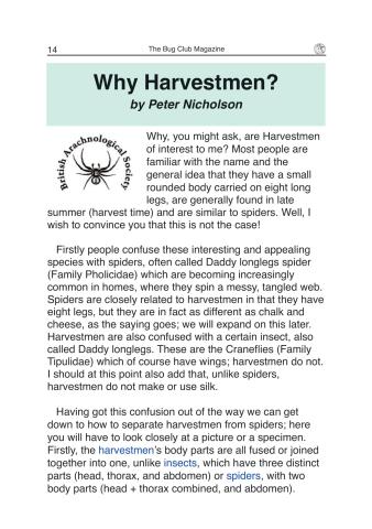 Why Harvestmen