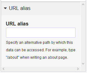 URL alias box